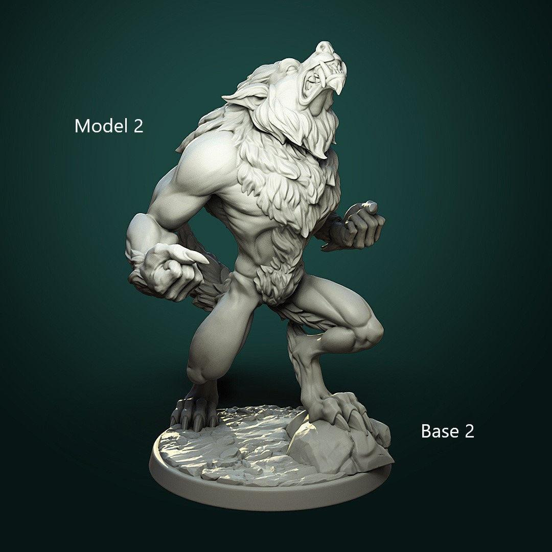 Furious Werewolf | Werewolf | Resin 3D Printed Miniature | White Werewolf Tavern