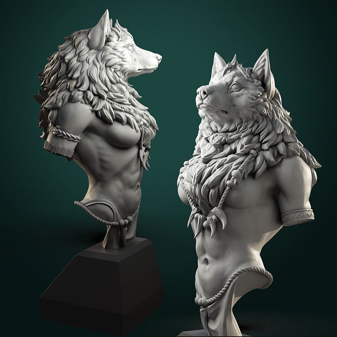 Oleana the Werewolf Queen | Bust | Resin 3D Printed Miniature | White Werewolf Tavern