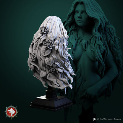Greta Fish Scale | Bust | Resin 3D Printed Miniature | White Werewolf Tavern