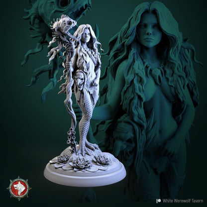 Greta Fish | Multiple Scales | Resin 3D Printed Miniature | White Werewolf Tavern | RPG | D&D | DnD