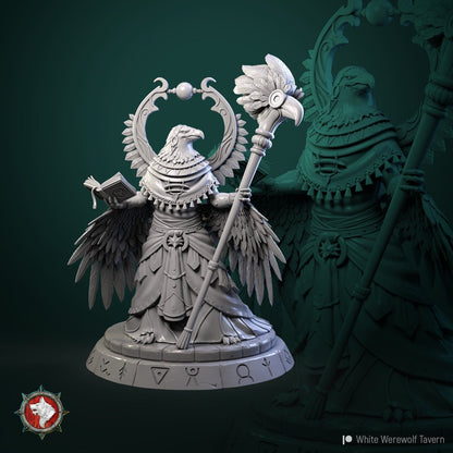 Ayalau The Aarakocra Priestess | Multiple Scales | Resin 3D Printed Miniature | White Werewolf Tavern | RPG | D&D | DnD