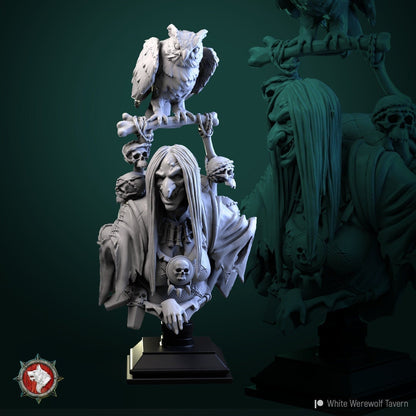 Ruth Braineater | Bust | Resin 3D Printed Miniature | White Werewolf Tavern