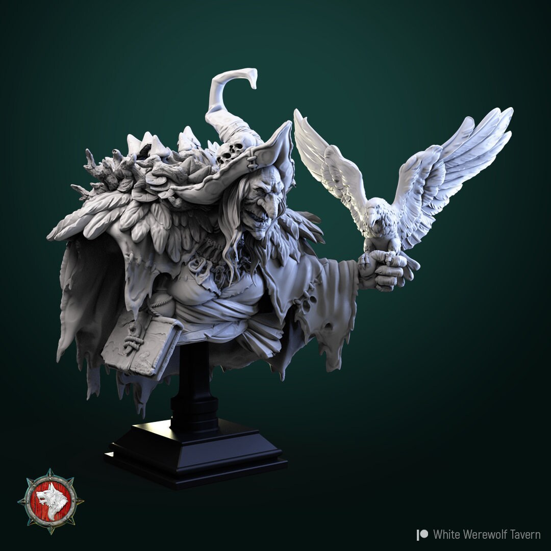 Rotten Peggy | Bust | Resin 3D Printed Miniature | White Werewolf Tavern