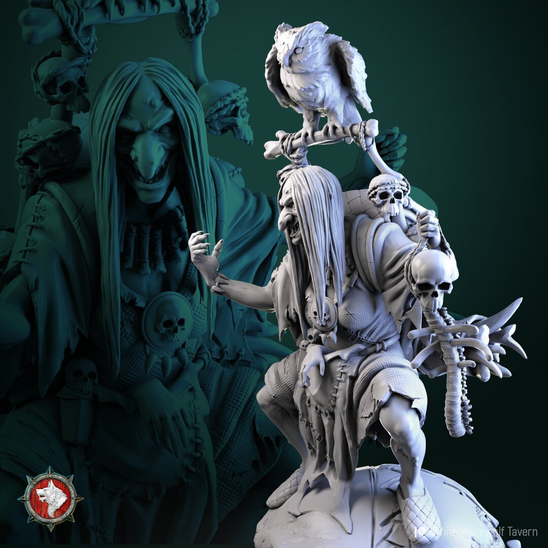 Ruth Braineater | Night Hag | Multiple Scales | Resin 3D Printed Miniature | White Werewolf Tavern | RPG | D&D | DnD