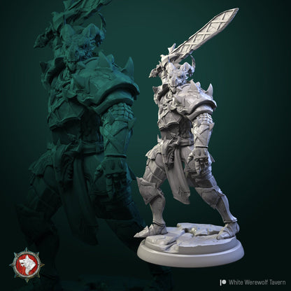 Dragonborn Knights | Resin 3D Printed Miniature | White Werewolf Tavern