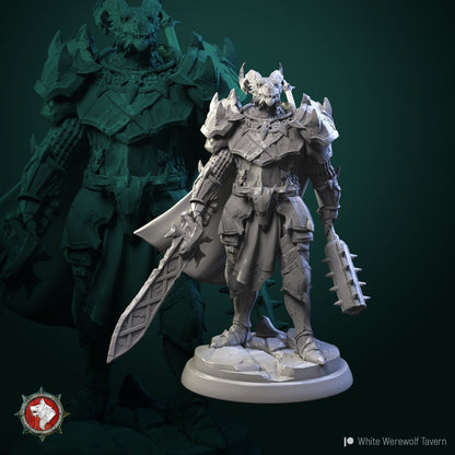 Dragonborn Knights | Resin 3D Printed Miniature | White Werewolf Tavern