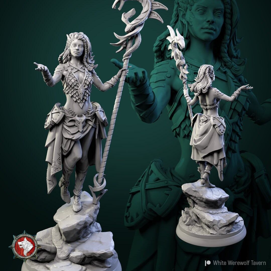 Nala The Dragon Lordess | Multiple Scales | Resin 3D Printed Miniature | White Werewolf Tavern