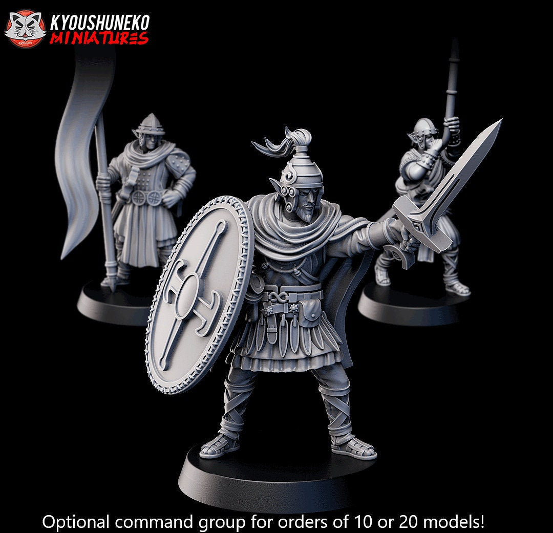 Eternal Guard (Gaelic Wood Elves) | Resin 3D Printed Miniatures | Kyoushuneko | Table Top Gaming | RPG | D&D | Pathfinder