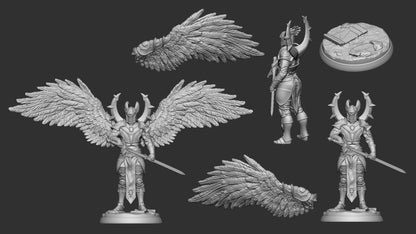 Celestial Knights | Multiple Scales | Resin 3D Printed Miniature | White Werewolf Tavern