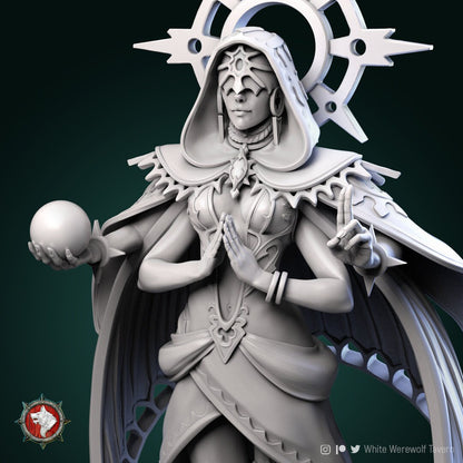 Oracle | Celestials | Multiple Scales | Resin 3D Printed Miniature | White Werewolf Tavern