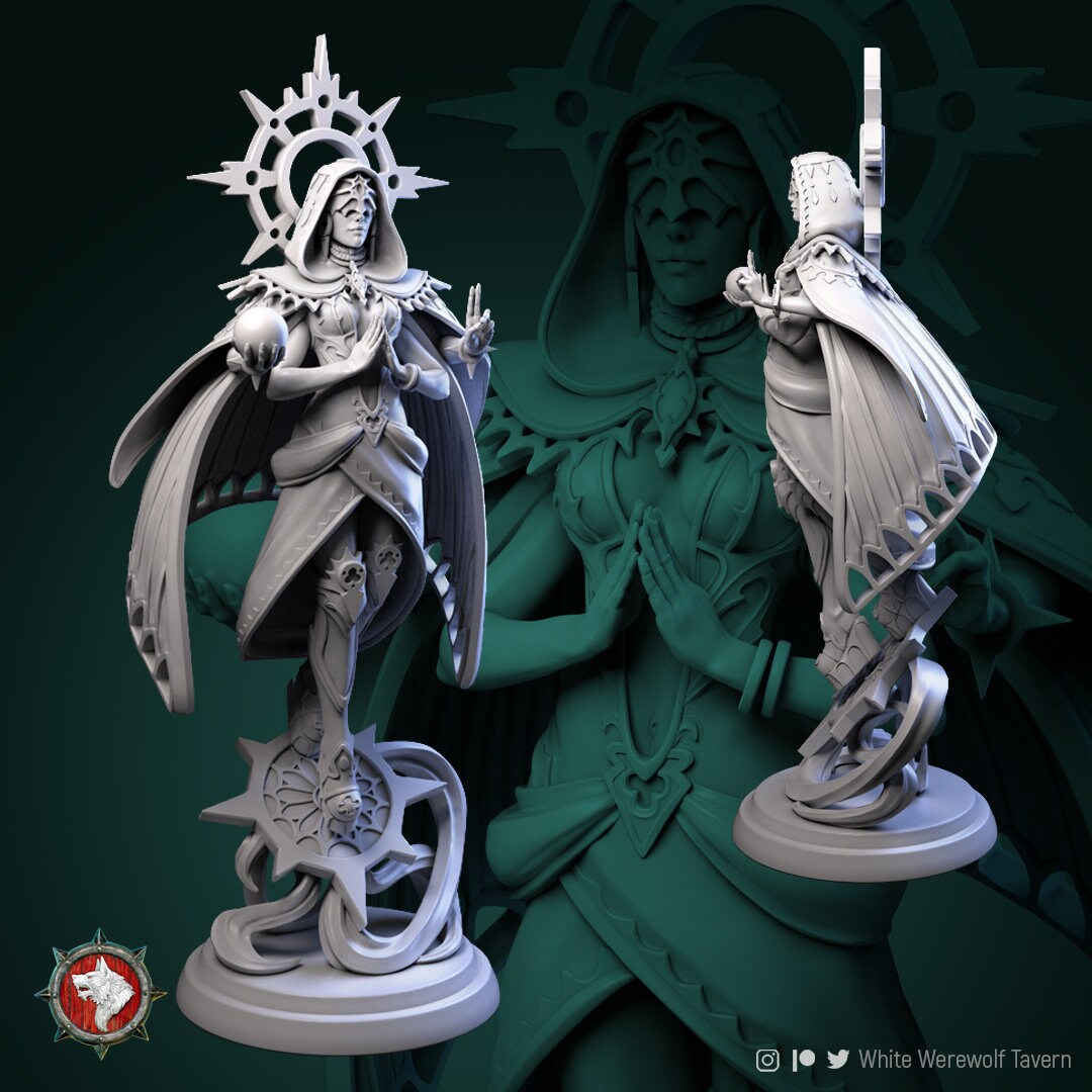 Oracle | Celestials | Multiple Scales | Resin 3D Printed Miniature | White Werewolf Tavern