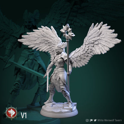 Celestial Valkyries | Resin 3D Printed Miniature | White Werewolf Tavern