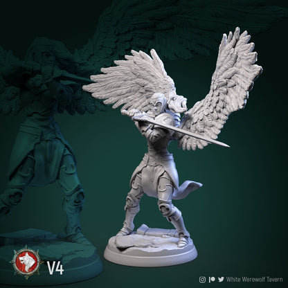 Celestial Valkyries | Resin 3D Printed Miniature | White Werewolf Tavern