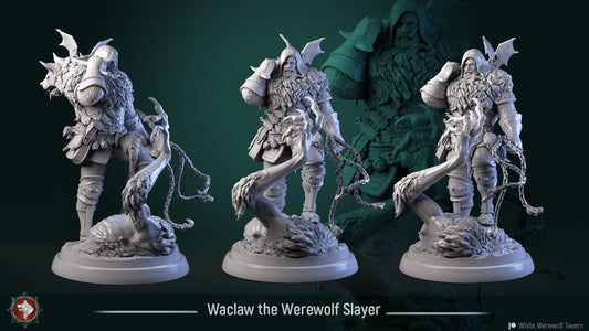 Werewolf Slayer | Multiple Scales | Resin 3D Printed Miniature | White Werewolf Tavern