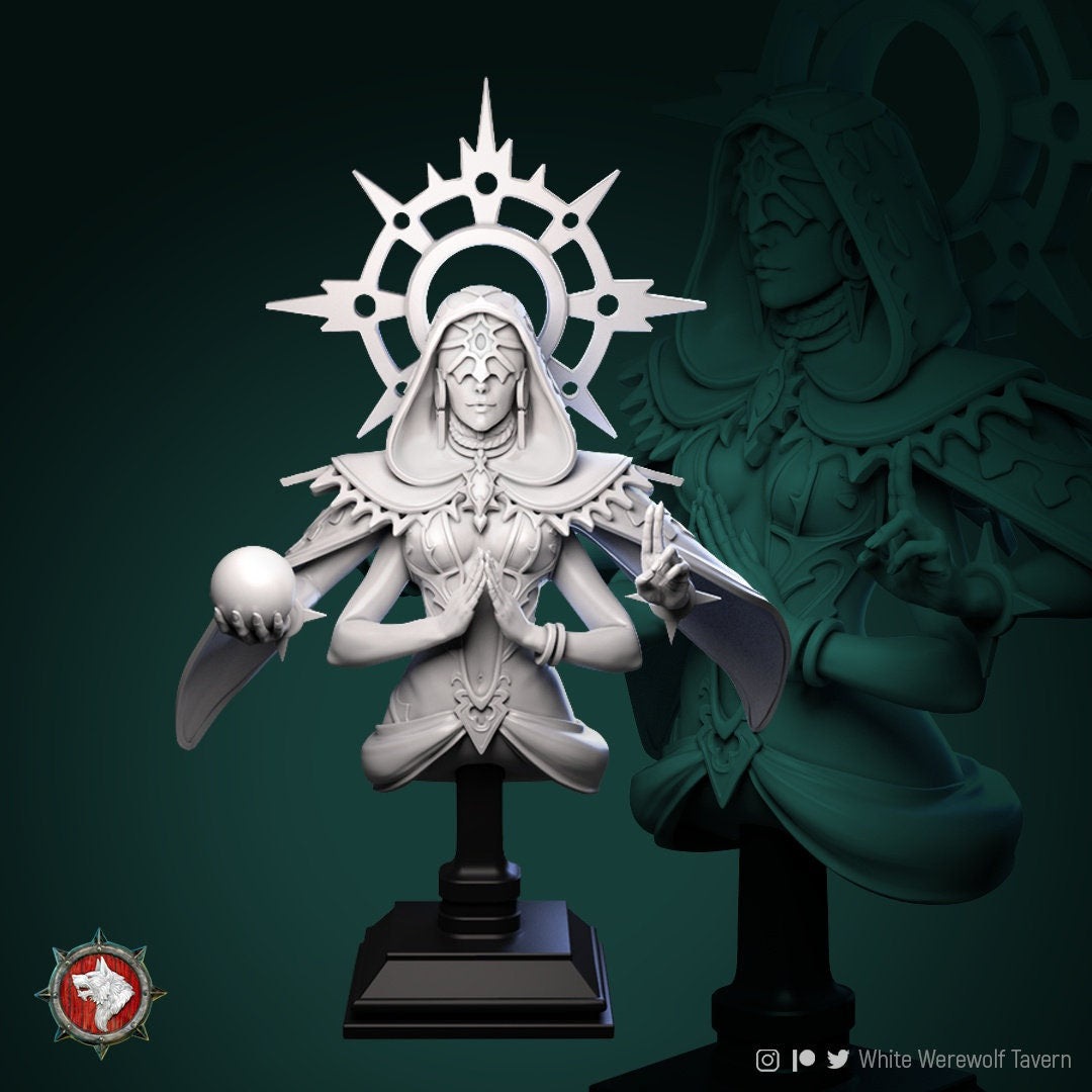 Oracle | Celestials | Bust | Resin 3D Printed Miniature | White Werewolf Tavern
