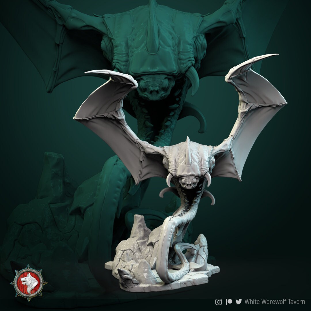 Cloaker | Monster | Resin 3D Printed Miniature | White Werewolf Tavern | RPG | D&D | DnD