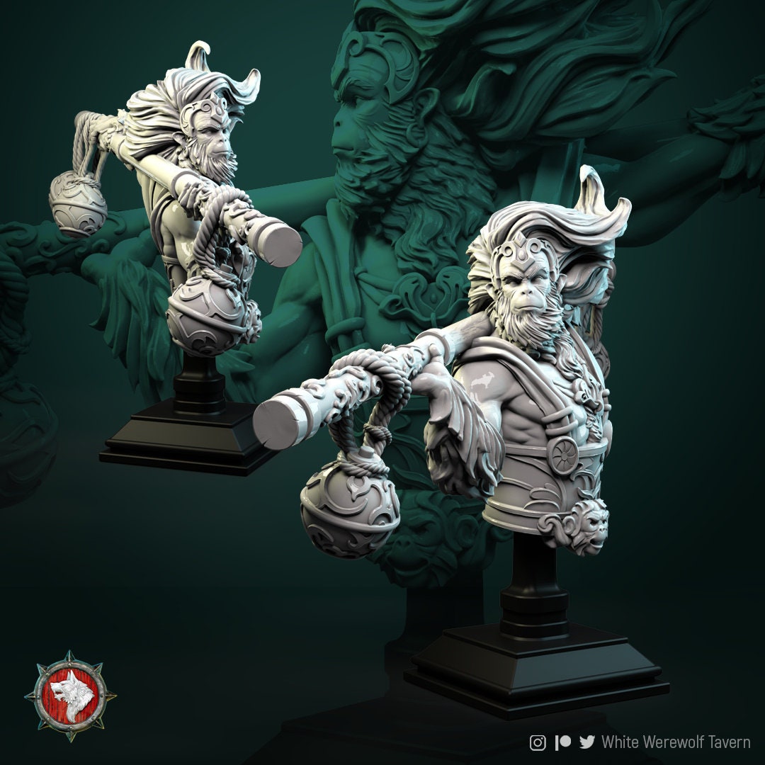 Garoto Warlord | Bust | Resin 3D Printed Miniature | White Werewolf Tavern