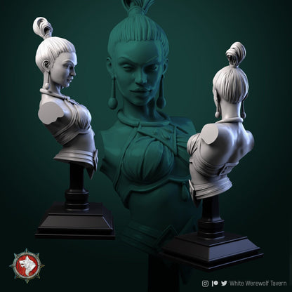 Water Master | Bust | Resin 3D Printed Miniature | White Werewolf Tavern