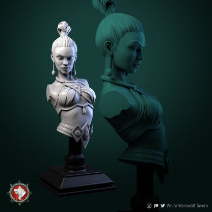 Water Master | Bust | Resin 3D Printed Miniature | White Werewolf Tavern