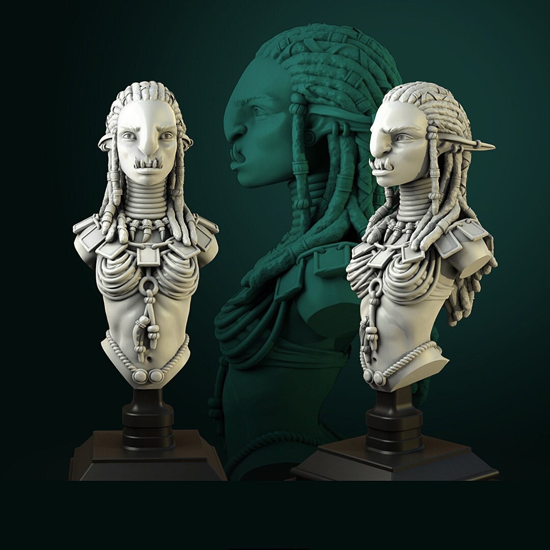 Troll Female | Bust | Resin 3D Printed Miniature | White Werewolf Tavern
