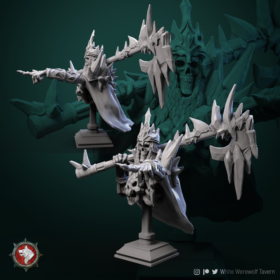 Krovar the Undying | Bust | Resin 3D Printed Miniature | White Werewolf Tavern