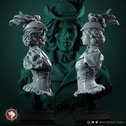 Lady Rebecca Bahly | Bust | Resin 3D Printed Miniature | White Werewolf Tavern