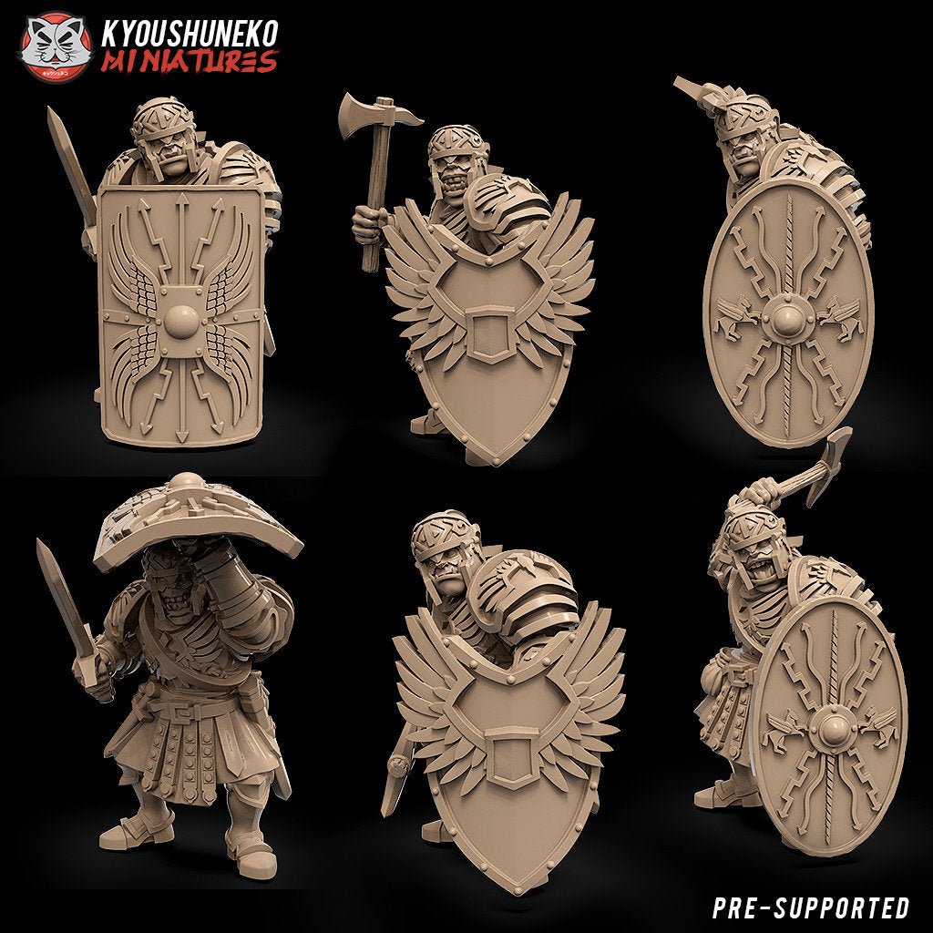 Roman Ogre Legionnaires |  Resin 3D Printed Miniatures | Kyoushuneko | Table Top Gaming | RPG | D&D | Pathfinder
