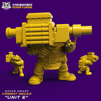 Combat Squad  | Space Dwarfs / Squats / League of Votann | Resin 3D Printed Miniature | Kyoushuneko