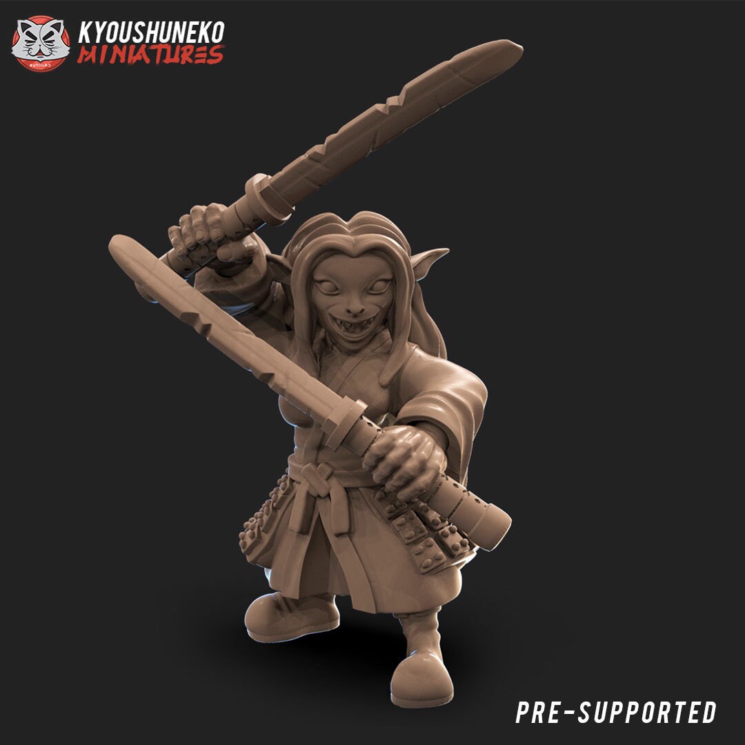 Goblin Mulan | Resin 3D Printed Miniatures | Kyoushuneko | Table Top Gaming | RPG | D&D | Pathfinder