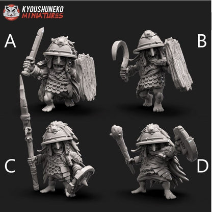 Goblin Warriors | Resin 3D Printed Miniatures | Kyoushuneko | Table Top Gaming | RPG | D&D | Pathfinder