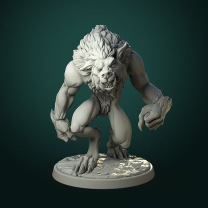 Common Werewolf | Werewolf | Resin 3D Printed Miniature | White Werewolf Tavern