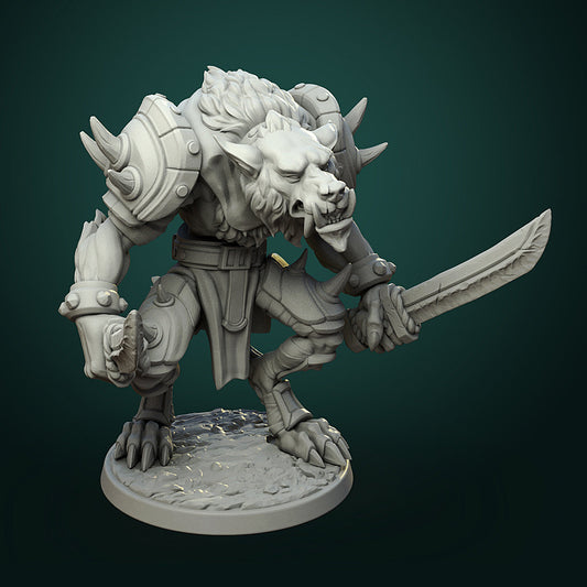 Olcan the Wise | Werewolf | Resin 3D Printed Miniature | White Werewolf Tavern