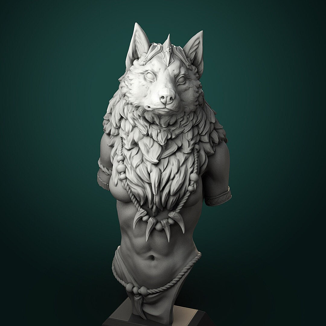 Oleana the Werewolf Queen | Bust | Resin 3D Printed Miniature | White Werewolf Tavern
