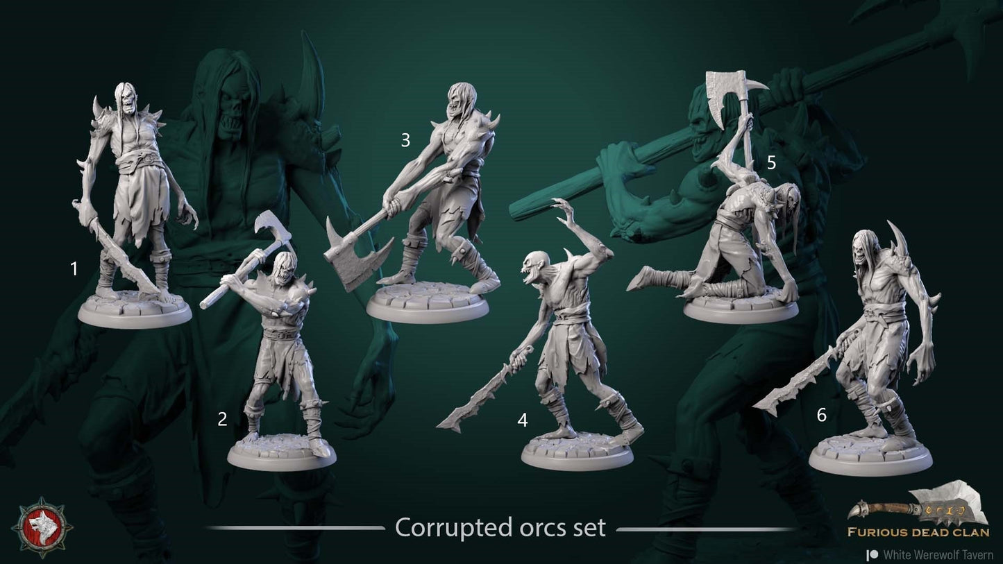 Corrupted orcs | Resin 3D Printed Miniature | White Werewolf Tavern | RPG | D&D | DnD