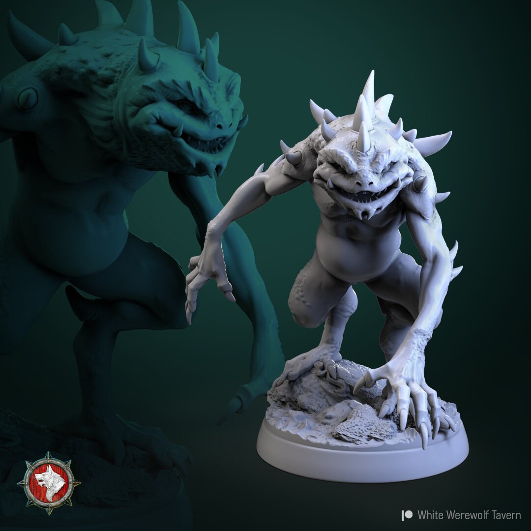 Slaads | Resin 3D Printed Miniature | White Werewolf Tavern