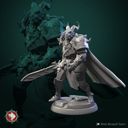 Dragonborn Knights | Resin 3D Printed Miniature | White Werewolf Tavern