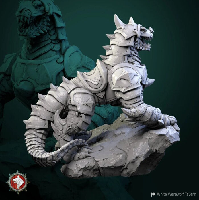 Dragonborn Beast | Resin 3D Printed Miniature | White Werewolf Tavern