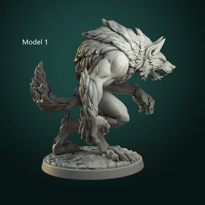Common Werewolf | Werewolf | Resin 3D Printed Miniature | White Werewolf Tavern