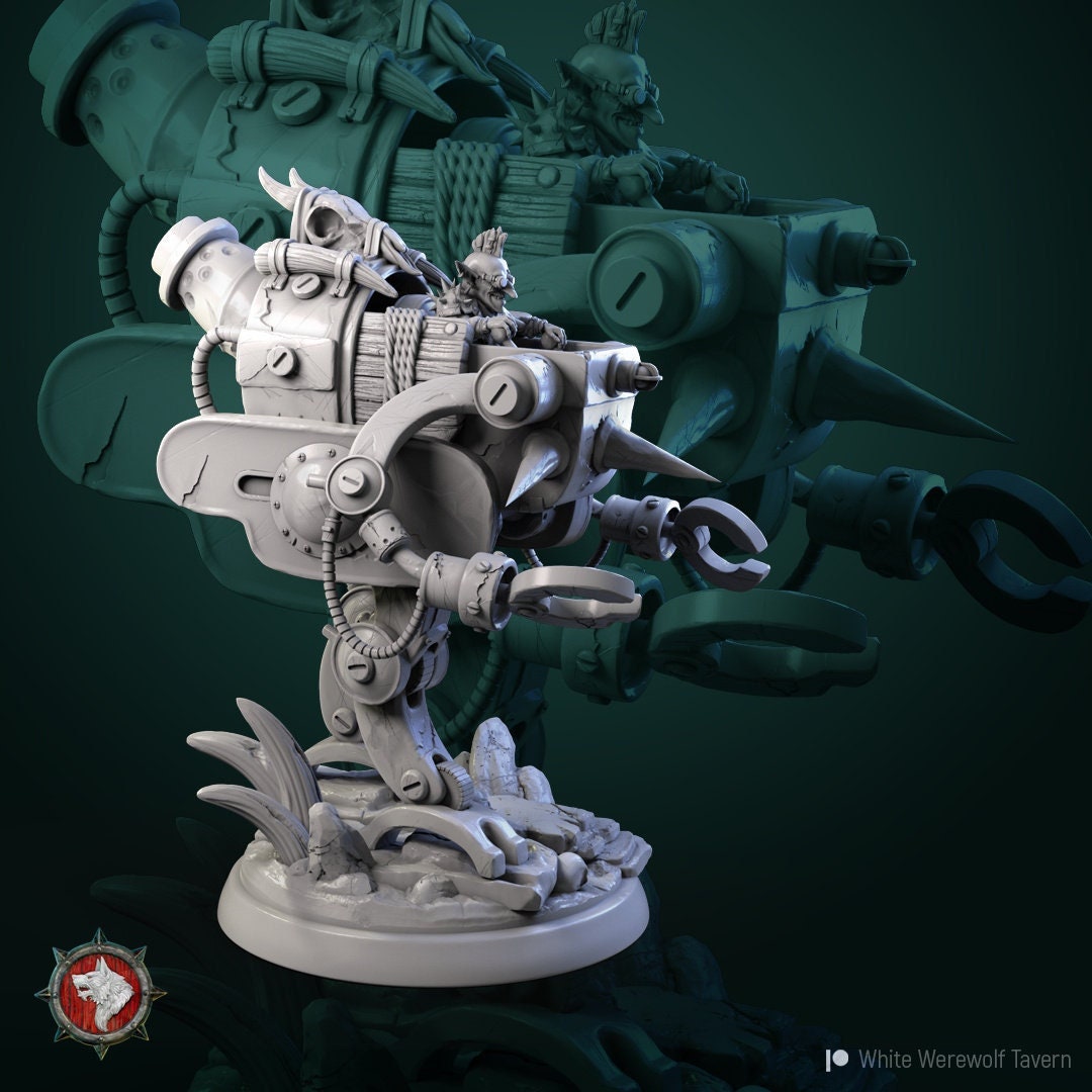Mechanic Goblin | Resin 3D Printed Miniature | White Werewolf Tavern