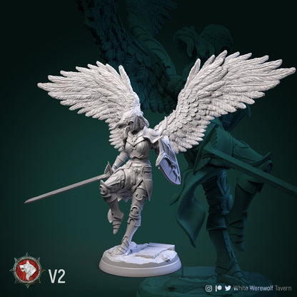 Celestial Valkyries | Resin 3D Printed Miniature | White Werewolf Tavern