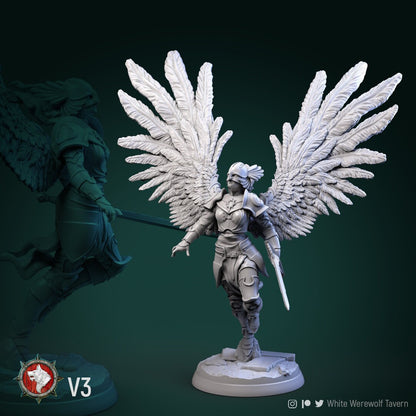 Celestial Valkyries | Resin 3D Printed Miniature | White Werewolf Tavern