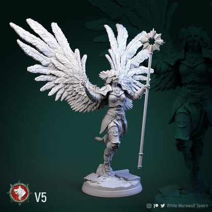 Celestial Valkyries | Resin 3D Printed Miniature | White Werewolf Tavern