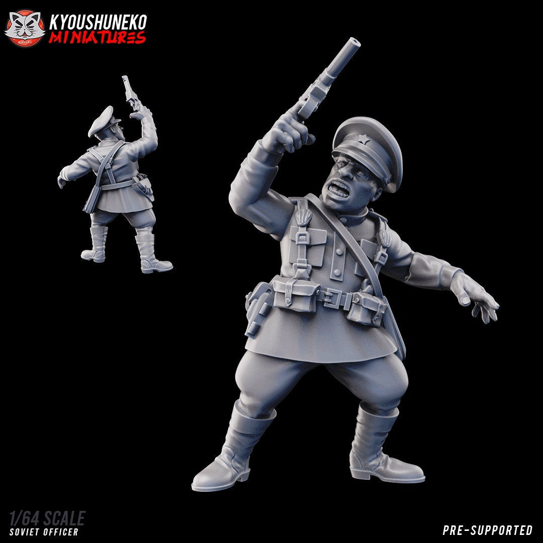 WW2 Soviet Officer | Resin 3D Printed Miniature | Kyoushuneko