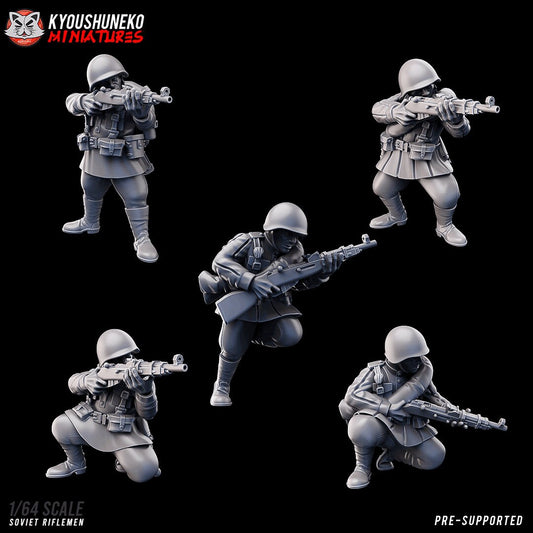 WW2 Soviet Infantry Unit | Resin 3D Printed Miniature | Kyoushuneko