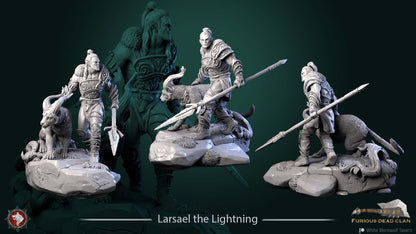 Larsael The Lightning | Multiple Scales | Resin 3D Printed Miniature | White Werewolf Tavern | RPG | D&D | DnD