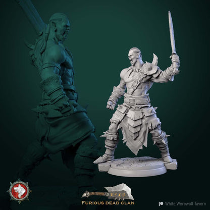 Orc Warrior Warband | Six Poses | Resin 3D Printed Miniature | White Werewolf Tavern | RPG | D&D | DnD
