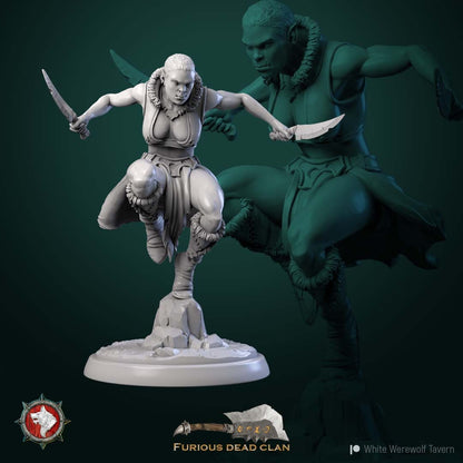 Orc Female Assassins | Resin 3D Printed Miniature | White Werewolf Tavern | RPG | D&D | DnD