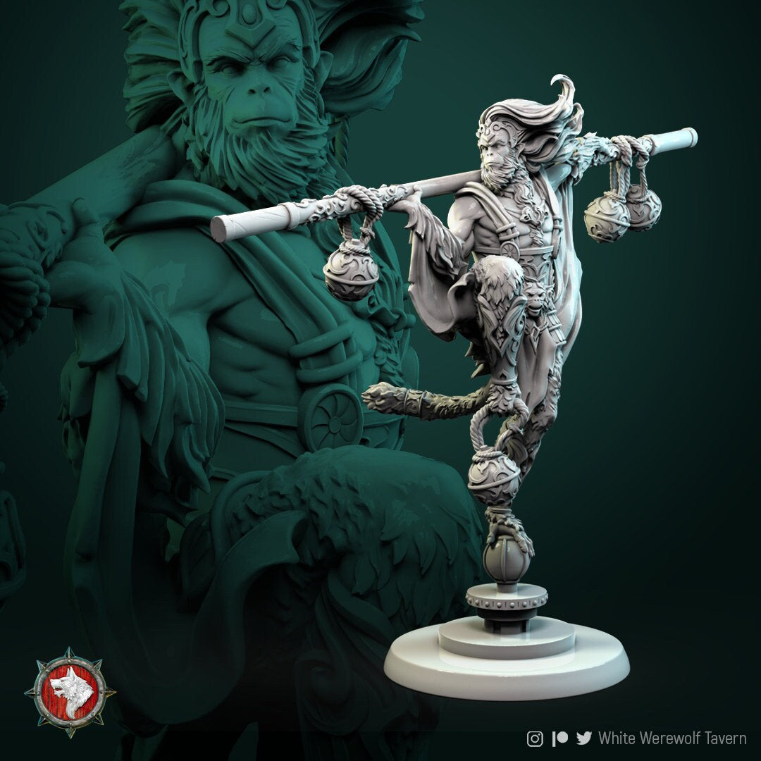 Garoto Warlord | Multiple Scales | Resin 3D Printed Miniature | White Werewolf Tavern | RPG | D&D | DnD