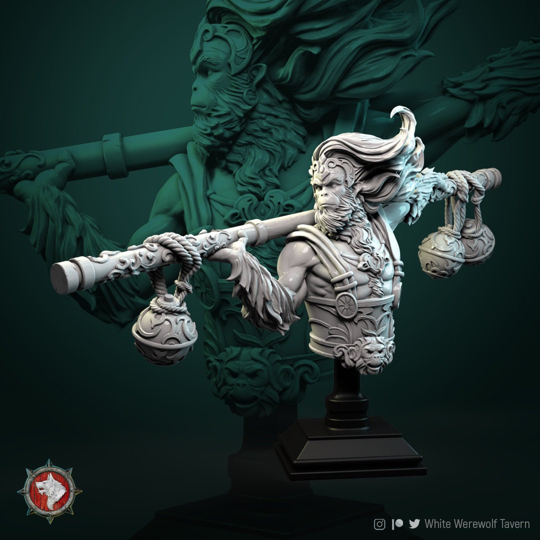 Garoto Warlord | Bust | Resin 3D Printed Miniature | White Werewolf Tavern