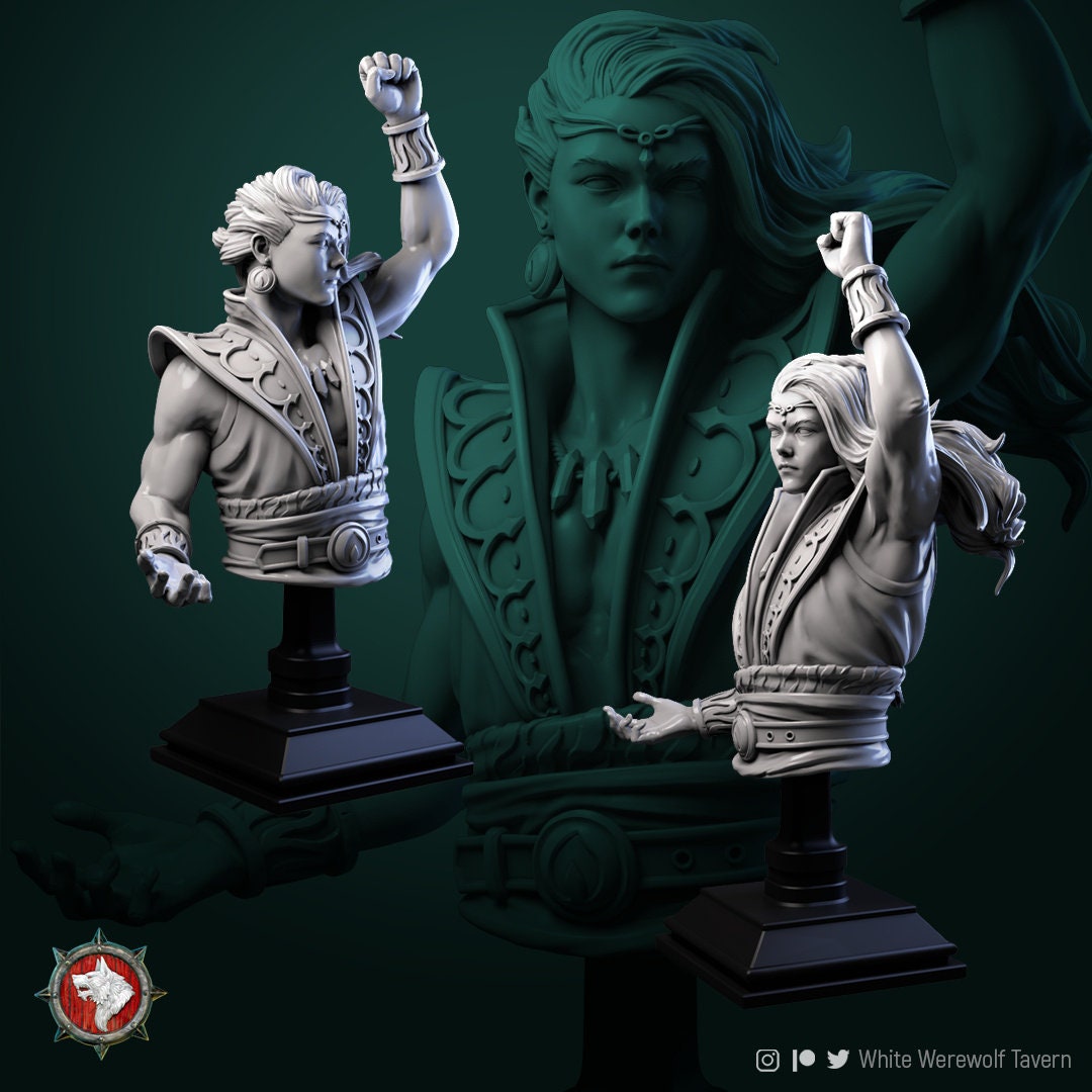 Fire Master | Bust | Resin 3D Printed Miniature | White Werewolf Tavern